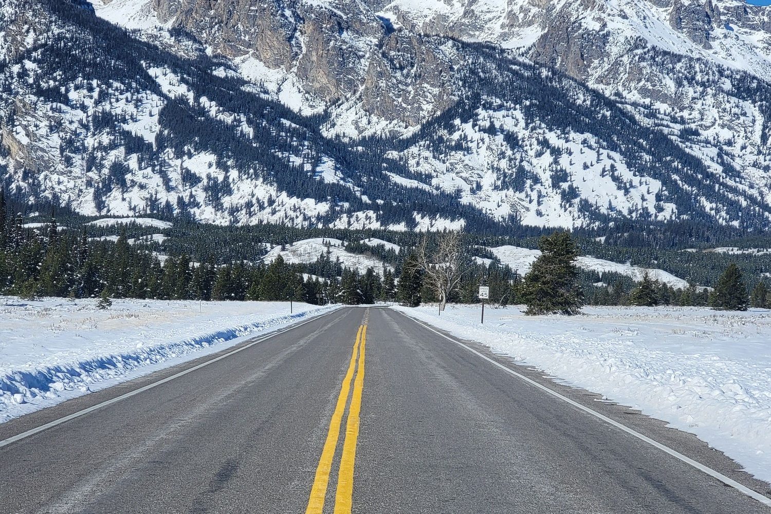 Jackson WY, Snowy Winter. Teton Mountains